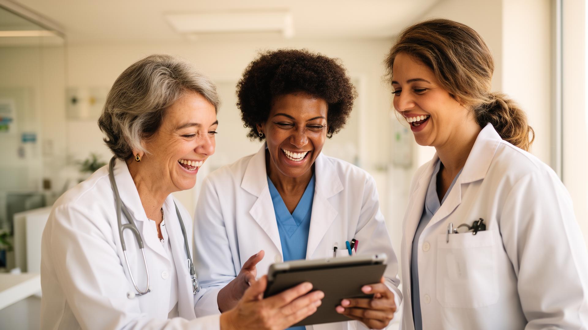 Equipe médica colaborando